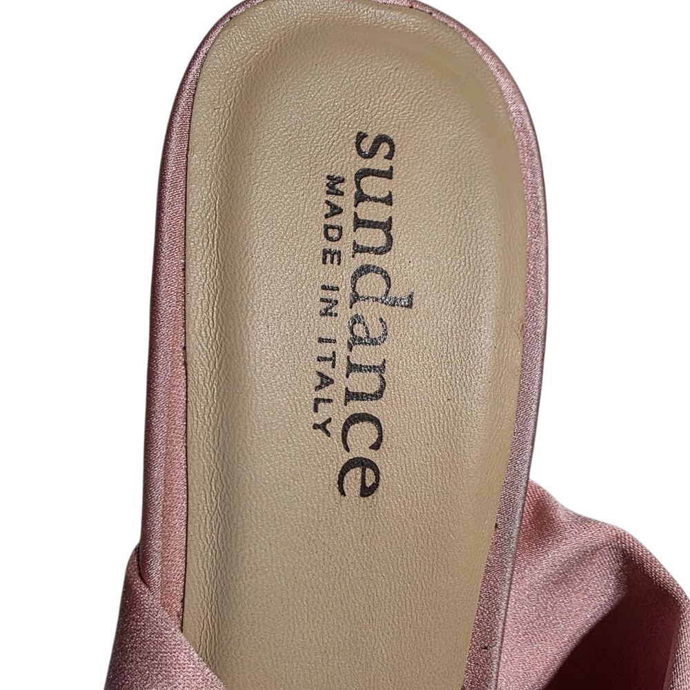EUC SUNDANCE TRANQUIL SHADES SATIN MULES IN ROSA SZ 40 - Picture 6 of 8